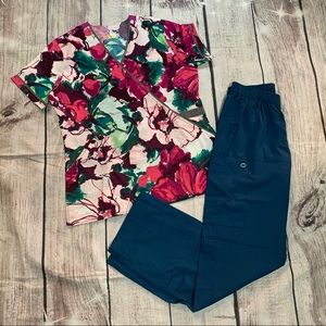 NEW SMALL WINK SCRUB TOP & PANTS